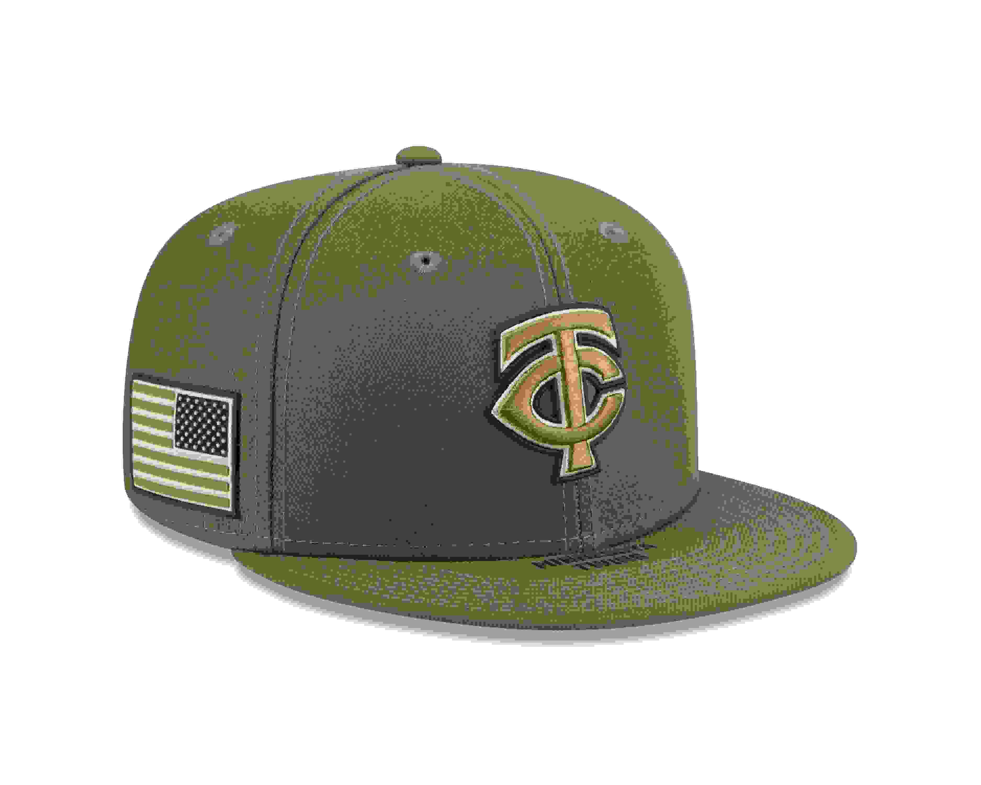 New Era Minnesota Twins 9FIFTY Armed Forces Green Snapback Hat